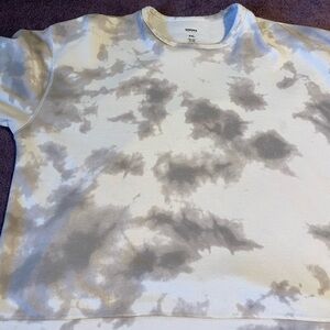 Sonoma Cream and Gray Tie-Dye Camo Sweatshirt XXL